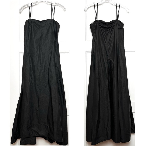 3.1 PHILLIP LIM 90s Square Neck Sleeveless Double Strap Fit & Flare Midi Dress 4 - Picture 5 of 9